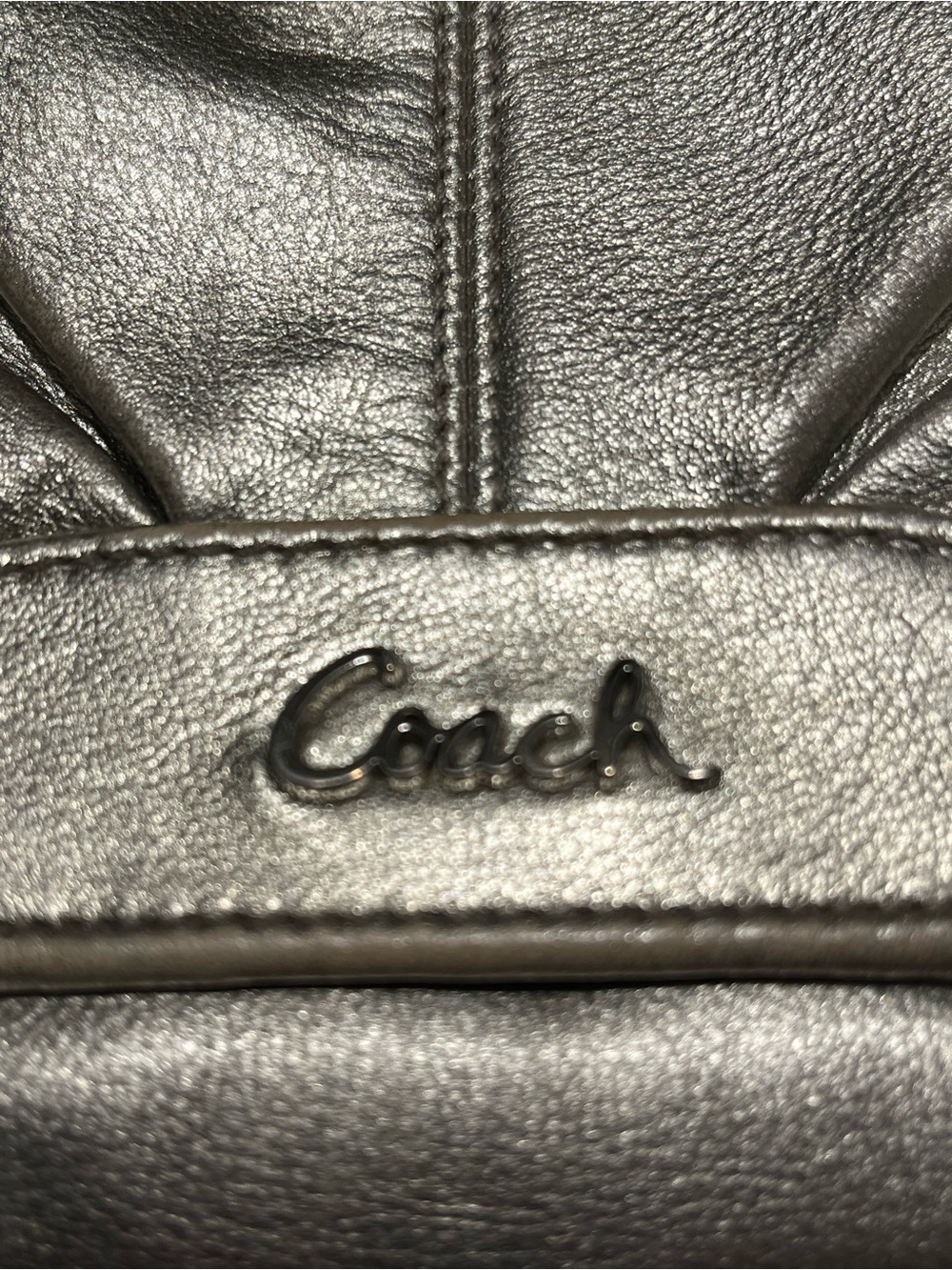 Coach Metallic Gold Leather Wristlet - Picture 2 of 7